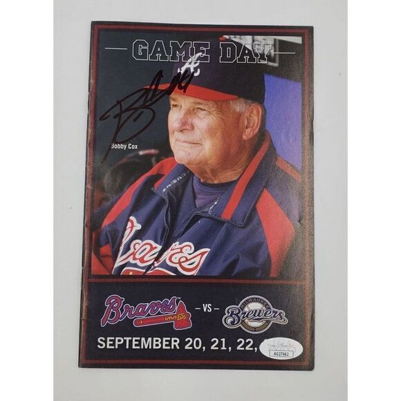 Bobby Cox Signed Game Day Program Atlanta Braves JSA COA - Picture 3 of 7